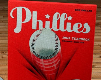 1958 Vintage Philadelphia Phillies Yearbook - Canvas Gallery Wrap