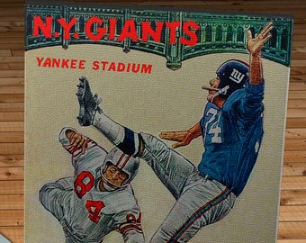 1963 Vintage New York Giants  - Cleveland Browns Football Program - Canvas Gallery Wrap