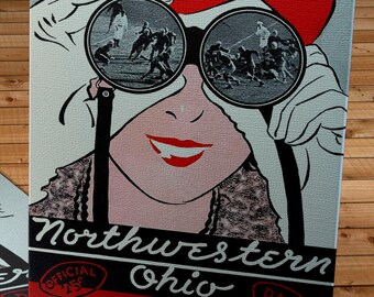 1934 Vintage Northwestern-Ohio State Football Program Cover - Canvas Gallery Wrap -