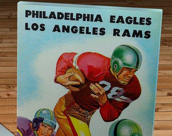 1950 Vintage Philadelphia Eagles - Los Angeles Rams Football Program - Canvas Gallery Wrap