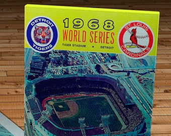 1968 Vintage Detroit Tigers - St. Louis Cardinals World Series Program - Canvas Gallery Wrap