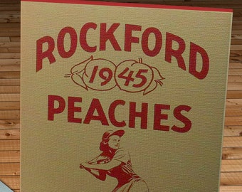 1945 Vintage Rockford Peaches Baseball Yearbook - All-American Girls Professional Baseball League - Canvas Gallery Wrap