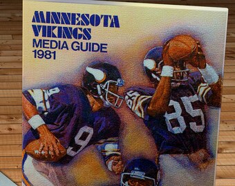 1981 Vintage Minnesota Vikings Football Media Guide Cover - Canvas Gallery Wrap