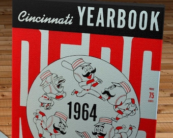 1964 Vintage Cincinnati Reds Baseball Yearbook - Canvas Gallery Wrap