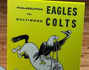 1959 Vintage Philadelphia Eagles - Baltimore Colts Football Program - Canvas Gallery Wrap