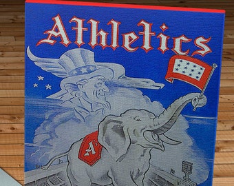 1942 Vintage Philadelphia Athletics Scorecard - Canvas Gallery Wrap