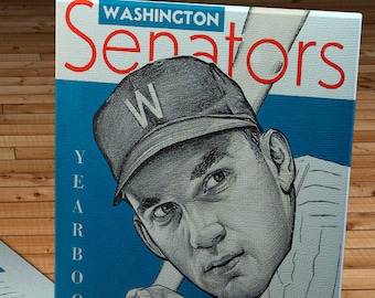 1960 Vintage Washington Senators - Harmon Killebrew Program - Canvas Gallery Wrap