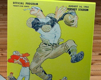 1954 Vintage Baltimore Colts  - Philadelphia Eagles  Football Program - Canvas Gallery Wrap