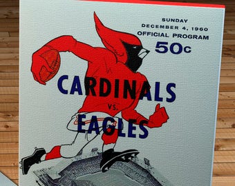 1960 Vintage St Louis Cardinals - Philadelphia Eagles - Football Program - Canvas Gallery Wrap