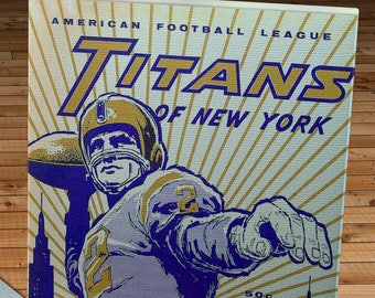 1961 Vintage New York Titans Football Yearbook - Canvas Gallery Wrap