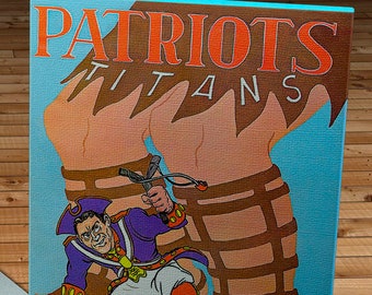 1961 Vintage New York Titans - Boston Patriots Football Program - Canvas Gallery Wrap