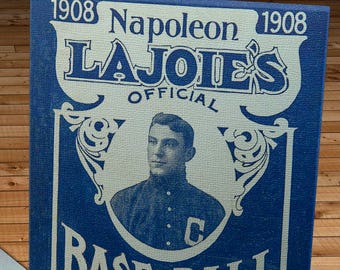 1908 Vintage Napoleon LaJoie's Baseball Guide - Canvas Gallery Wrap