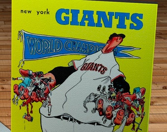 1955 Vintage New York Giants Baseball Yearbook - World Champions - Canvas Gallery Wrap