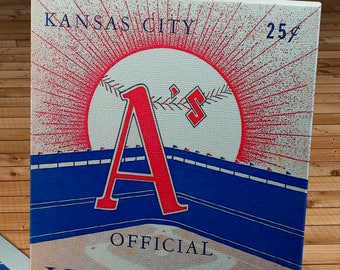 1959 Vintage Kansas City Athletics Yearbook - Canvas Gallery Wrap