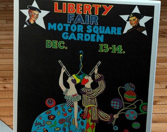 1918 Vintage Liberty Fair Poster - Motor Square Garden - Pittsburgh, PA - Canvas Gallery Wrap