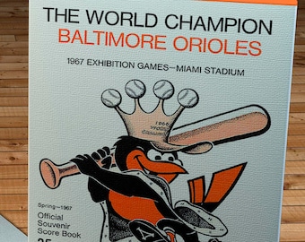 1967 Vintage Baltimore Orioles Spring Training Programs - World Champions - Canvas Gallery Wrap