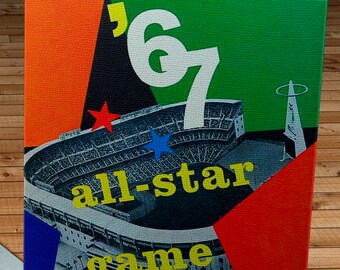 1967 Vintage Anaheim Stadium All-Star Game Program  - Canvas Gallery Wrap