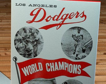 1960 Vintage Los Angeles Dodgers - World Champions Program  - Canvas Gallery Wrap