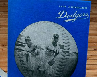 1965 Vintage Los Angeles Dodgers Program - Koufax and Drysdale - Canvas Gallery Wrap