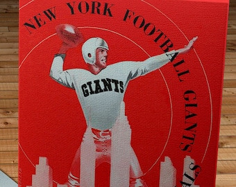 1948 Vintage New York Giants - Chicago Cardinals Football Program - Canvas Gallery Wrap