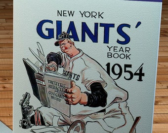 1954 Vintage New York Giants Yearbook - Canvas Gallery Wrap