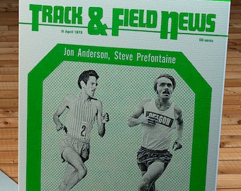 1973 Vintage Track & Field News - University of Oregon Ducks - Oregonian Distancemen Romp - Canvas Gallery Wrap