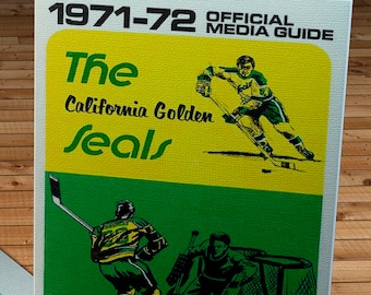 1971-1972 Vintage California Golden Seals Media Guide - Canvas Gallery Wrap