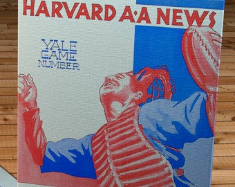 1934 Vintage Harvard - Yale Baseball Program - Canvas Gallery Wrap