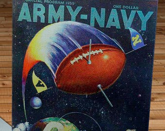 1959 Vintage Army-Navy Football Program - Philadelphia Municipal Stadium - Canvas Gallery Wrap