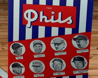 1942 Vintage Philadelphia Phillies Scorecard - Canvas Gallery Wrap