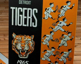 1965 Vintage Detroit Tigers Spring Training Guide - Canvas Gallery Wrap