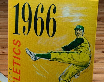 1966 Vintage Kansas City Athletics Yearbook - Canvas Gallery Wrap