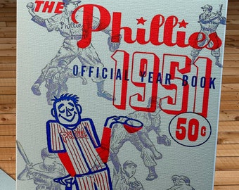 1951 Vintage Philadelphia Phillies Year Book - Canvas Gallery Wrap