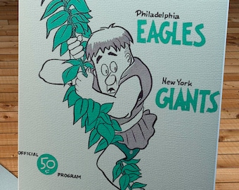 1963 Vintage Philadelphia Eagles - New York Giants Football Program - Canvas Gallery Wrap