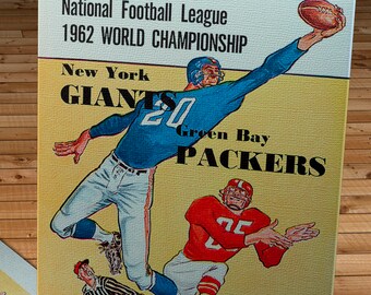 1962 Vintage New York Giants - Green Bay Packers World Championship Football Program - Canvas Gallery Wrap