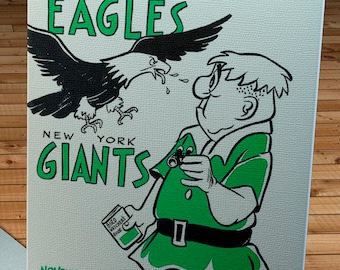 1960 Vintage Philadelphia Eagles - New York Giants Football Program - Canvas Gallery Wrap