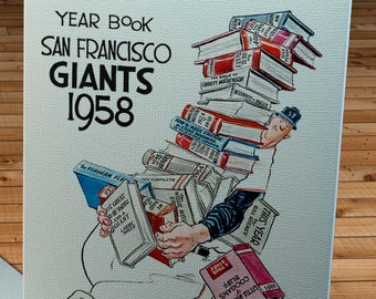 1958 Vintage San Francisco Giants Yearbook - Canvas Gallery Wrap