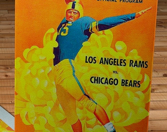 1952 Vintage Los Angeles Rams - Chicago Bears Football Program - Canvas Gallery Wrap