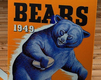 1949 Vintage Chicago Bears Football Yearbook Cover - Canvas Gallery Wrap