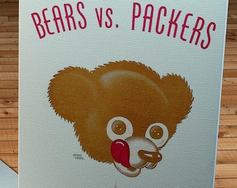 1946 Vintage Green Bay Packers - Chicago Bears Football Program - Canvas Gallery Wrap