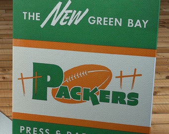 1950 Vintage Green Bay Packers Football Media Guide - Canvas Gallery Wrap