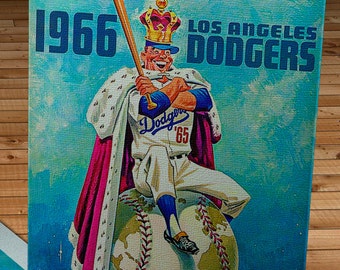 1966 Vintage Los Angeles Dodgers - World Champions Program - Canvas Gallery Wrap
