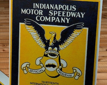 1925 Vintage Indianapolis 500 Racing Program - Canvas Gallery Wrap