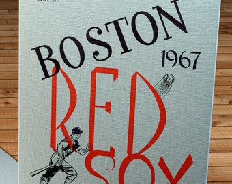 1967 Vintage Red Sox Spring Training Program - Canvas Gallery Wrap