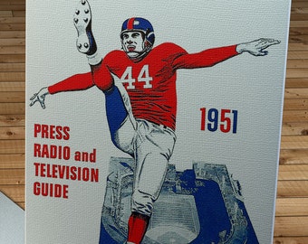 1951 Vintage New York Giants Media Guide - Canvas Gallery Wrap