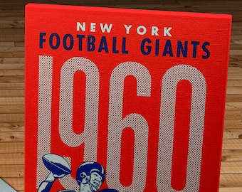 1960 Vintage New York Giants Football Media Guide - Canvas Gallery Wrap