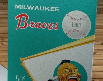 1960 Vintage Milwaukee Braves Yearbook - Canvas Gallery Wrap