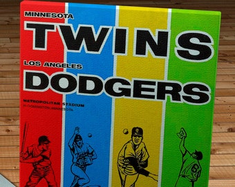 1965 Vintage Minnesota Twins - Los Angeles Dodgers World Series Program - Canvas Gallery Wrap