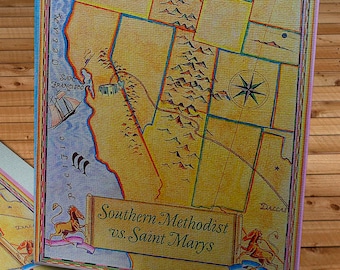 1931 Vintage Saint Mary's Gaels - Southern Methodist University Mustangs - Football Program - Canvas Gallery Wrap