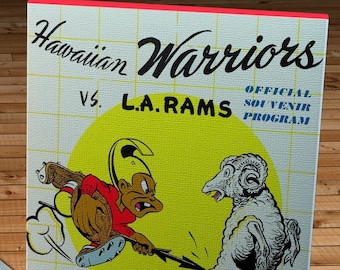 1948 Vintage Los Angeles Rams - Hawaiian Warriors Football Program Cover - Canvas Gallery Wrap
